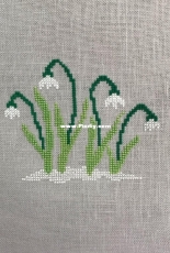Mill Hill Wichelt Imports - Snowdrops In The Snow by Eileen Gurak of A Handblessings, April 2016 - FREE