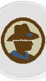 Daily Cross Stitch - Cowboy Silhouette