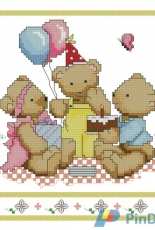 Leisure Arts 348 Teddies 08 Party Teddies