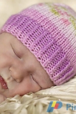 Not-All-Purple Newborn Hat by Olha/Halifax Charity Knitters-Free