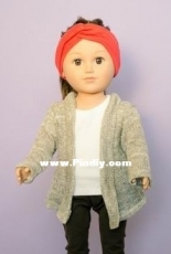 Fleece Fun - Cardigan for 18" Doll - Free