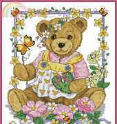 Summer Teddy by Lesley Teare from Cross Stitch Gold 84