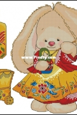 Bunny II - Gorodets by Tatyana Marchukova - Tani211