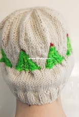 Christmas Colour Cables Hat by Natalia Forrest-Free