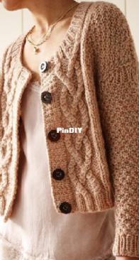 Love Cable Cardigan - Cristina Ghirlanda - Minimi Knit Design