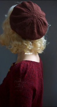 Rembrandt Beret by Helene Arnesen - Fabel Knitwear - English Norwegian