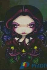 HAED HAEJBGQS 1207 QS Black Orchid Fairy by Jasmine Becket-Griffith