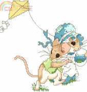 Flying a Kite from The Merry Mouse Book of Toys MM4 (pat)
