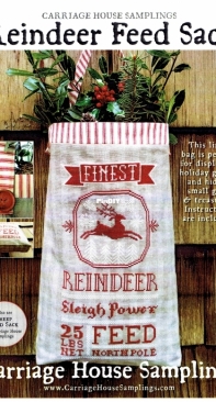 Carriage House Samplings - Reindeer Feedsack