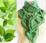 Scarf Twin Leaf  by Jen Giezen
