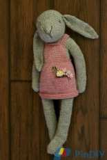 Claire the Hare Bunny Rabbit Toy by Rhonda Potteet