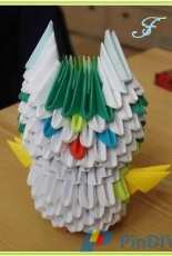 owl origami 3D