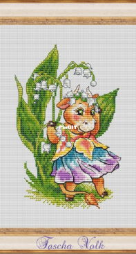 Faina With Lilies Of The Valley - Flower Calendar 2021 by Tascha Volk