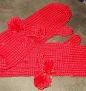 Chunky Long Mittens by Vanessa Ewing-Free