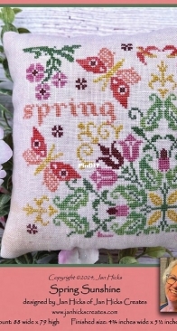 Spring Sunshine by Jan Hicks Creates from Punch Needle & Primitive Stitcher - Spring 2024 PCS + XSD