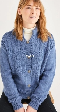 High Neck Cardigan 10210 by Sirdar - free