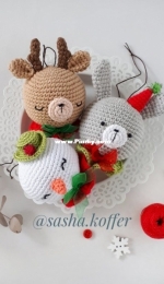 samiSnosami - Sasha Koffer - Christmas decorations SET snowman, bunny, deer - Enfeites de Natal Boneco de neve, Coelho e Cervo - Portuguese - Translated
