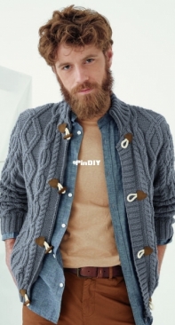 Modèle Phildar Blouson Homme Harry Phil Ecolaine