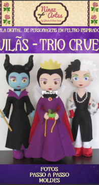 Ninaz Artes - Glau Zanin  - Villains Trio Cruel - Vilãs Trio Cruel - Portuguese