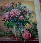 DIM Peonies and canterburry Bells