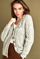 Wendy 6166 Cabled Raglan Cardigan by Wendy Yarns - Free