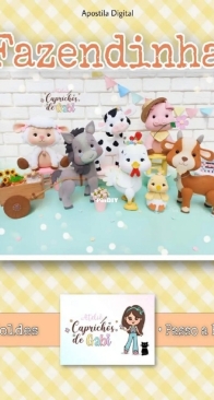 Atelie Caprichos de Gabi - Gabriela Moreto - Little Farm - Fazendinha - Portuguese
