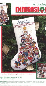 Dimensions Gold Collection Counted Cross Stitch Kit - Candy Cane Santa Stocking