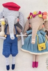 Amigurumi By Güli - Gülizar Ekiz - Marie and Pierre the Elephants