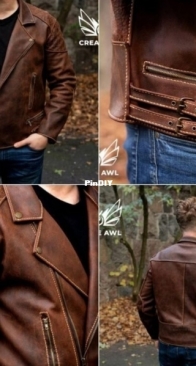 Creative Awl - Leather Rider Jacket - Size M,L,XL and XXL
