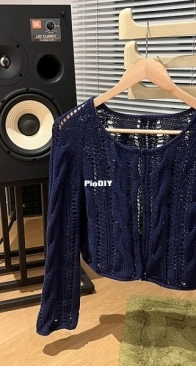 Blue Wave Cardigan - Doorumi Design - Free