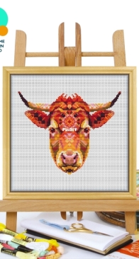 Awesome Pattern Studio - CS1159 - Mandala Cow XSD