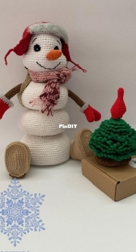 Dludmila - Lyudmila Drozdovskaya - Людмила Дроздовская - Pyramid snowman - Пирамидка снеговичок - Russian