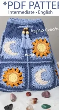 Alyssia Creates - Alyssia Stacey-Orchard - Sun and Moon Drawstring Backpack