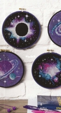 Space Odyssey - Space Hoops by Emma Congdon from Cross Stitch Crazy 237 XSD