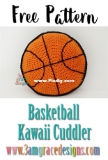 3am Grace Designs - Donna Vasquez Beavers and Michaelene Nelson - Basketball Kawaii Cuddler - Free