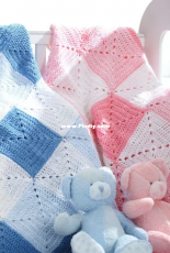 Bernat - Bernat Softee Baby Double Diamond Blanket - Free