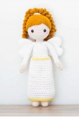 Bunnies and Yarn - Michelle Alvarez  - Emma the Angel Doll Crochet Pattern
