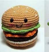 Nerdigurumi - Emjay Bailey - Amigurumi no-sew Hamburger or Cheeseburger