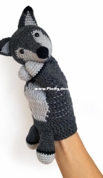 Yuki Yarn Designs - Vera Kars - Boris the Wolf Hand Puppet