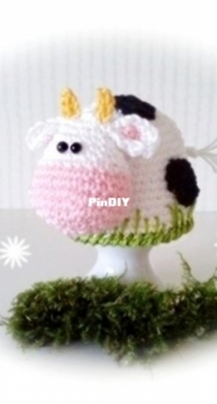Frollein Haekelfein - Daniela Bonicke - Egg-Cosy Cow - Eierwärmer Kuh - German