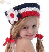 Lulla by Lamb - Rebecca E Craig - Sailor Stripes Hat