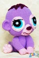 Inspired Crochet Toys - Elena Pichugina  - Littlest Pet Shop Purple Plum Monkey