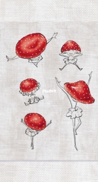 Playful fly agaric by Eva Stitch