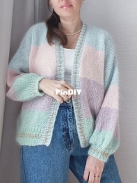 Stripes and Stars Cardigan by Victoria Chaplina
