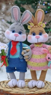 Bobrik toys - Natalia Bober - Hares Bugs and Bunny - Hasen Bugs und Bunny - German - Translated
