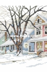 Dimensions Sunset 13713 Winter on Main Street PCS