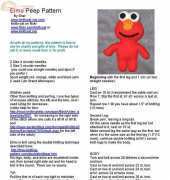 Elmo Peep Pattern by Shar