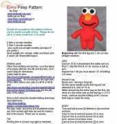 Elmo Peep Pattern by Shar