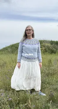 Cluaran Sweater by Sarah L Kelly - Grey Owl Knits