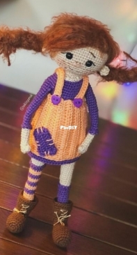 Polly Toys Crochet - Dasha / Daria Lobacheva - Pippi and Monkey